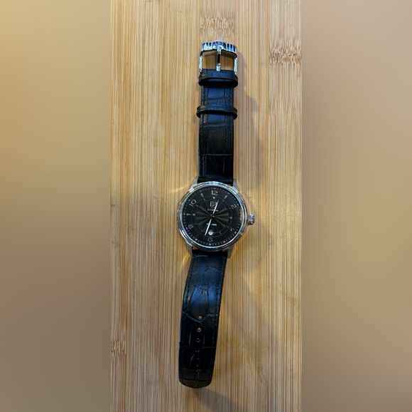 S Coifman Watch With 44mm Blsck Face & Black Leather Band - Picture 4 of 5